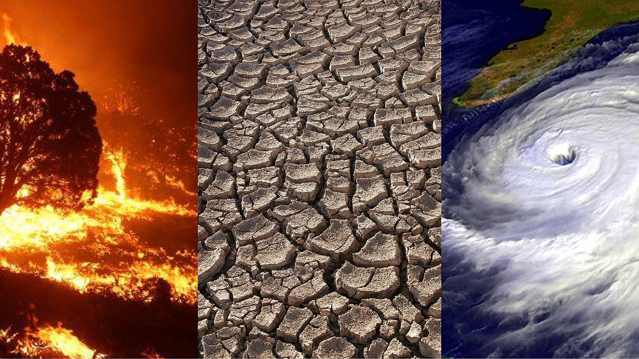 climate change triptych (NASA)